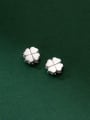 thumb S925 silver Seiko electroplating four-leaf flower spacer beads 2