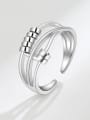 thumb 925 Sterling Silver Bead Geometric Minimalist Stackable Ring 2