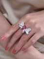 thumb 925 Sterling Silver Cubic Zirconia Butterfly Luxury Band Ring 1