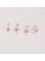 thumb Water-plated silver stainless steel earring accessories inner diameter 6/8/10/12mm earring base 3