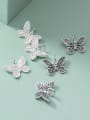 thumb S925 Silver Matte Frosted Butterfly Pendant Bracelet Braided Rope Pendant 1