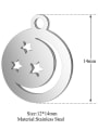 thumb Stainless steel Star Charm Height : 12 mm , Width: 14 mm 1