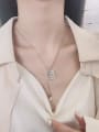 thumb 925 Sterling Silver Geometric Trend Tassel Necklace 1