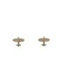 thumb 925 Sterling Silver Cubic Zirconia Airplane Dainty Stud Earring 0