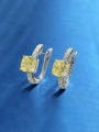 thumb 925 Sterling Silver High Carbon Diamond Geometric Luxury Stud Earring 0
