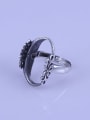 thumb 925 Sterling Silver Geometric Ring Setting Stone size: 16*26mm 1