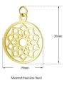 thumb Stainless steel Round Flower Charm Height : 19 mm , Width: 26 mm 0