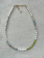 thumb Natural Stone Bohemia Freshwater Pearls Handmade Beading  Necklace 0