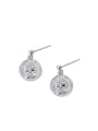 thumb 925 Sterling Silver profile picture coin Coin Vintage Drop Earring 3