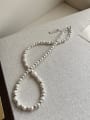 thumb 925 Sterling Silver Freshwater Pearl Dainty Beaded Necklace 2