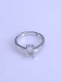 thumb 925 Sterling Silver 18K White Gold Plated Oval Ring Setting Stone size: 6*8mm 0