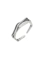 thumb 925 Sterling Silver Cross Vintage Stackable Ring 2