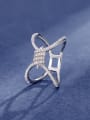thumb 925 Sterling Silver Cubic Zirconia Geometric Luxury Stackable Ring 2