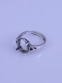 thumb 925 Sterling Silver Geometric Ring Setting Stone size: 9*12mm 1
