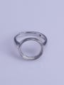 thumb 925 Sterling Silver 18K White Gold Plated Round Ring Setting Stone size: 13*13mm 0