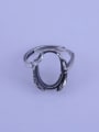 thumb 925 Sterling Silver Geometric Ring Setting Stone size: 13*18mm 1