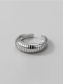 thumb 925 Sterling Silver Vertical Stripe Vintage Band Ring 2