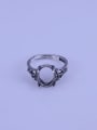 thumb 925 Sterling Silver Geometric Ring Setting Stone size: 9*12mm 0