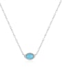 thumb 925 Sterling Silver Turquoise Geometric Vintage Necklace 2
