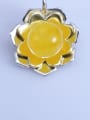 thumb 925 Sterling Silver Rhodium Plated Flower Pendant Setting Stone size: 3*11mm 1