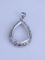 thumb 925 Sterling Silver Water Drop Pendant Setting Stone size: 14*20mm 0