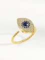 thumb 925 Sterling Silver Cubic Zirconia Evil Eye Minimalist Rotate Band Ring 2