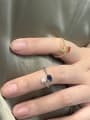 thumb 925 Sterling Silver Cubic Zirconia Clover Dainty Band Ring 2