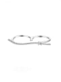 thumb 925 Sterling Silver Cubic Zirconia Irregular Dainty Stackable Ring 0