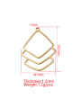 thumb Stainless steel square simple temperament earring pendant accessories 2
