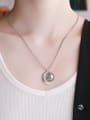 thumb 925 Sterling Silver Moon Vintage Necklace 1