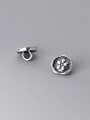 thumb S925 silver 7mm matte old small petal buttons 0