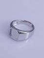 thumb 925 Sterling Silver 18K White Gold Plated Geometric Ring Setting Stone size: 9*9mm 2