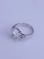thumb 925 Sterling Silver 18K White Gold Plated Heart Ring Setting Stone size: 9*12mm 1