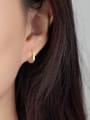 thumb 925 Sterling Silver Shell Geometric Minimalist Stud Earring 1