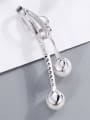 thumb 925 Sterling Silver White Gold Plated Ball Pendant Setting Stone diameter :5mm 1