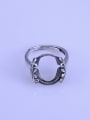 thumb 925 Sterling Silver Geometric Ring Setting Stone size: 13*15mm 0