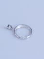 thumb 925 Sterling Silver Round Pendant Setting Stone size: 15*15mm 2