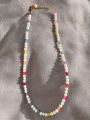 thumb Rainbow Candy Color Natural Stone Handmade Beaded Necklace 3