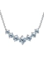 thumb 925 Sterling Silver Moissanite Heart Dainty Necklace 0