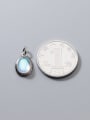 thumb S925 Silver Electroplating Inlaid Moonstone Pendant 2