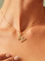 thumb 925 Sterling Silver Cubic Zirconia Dainty Letter Pendant 2
