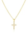 thumb 925 Sterling Silver Cubic Zirconia Cross Dainty Regligious Necklace 0