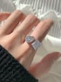 thumb 925 Sterling Silver Cubic Zirconia Geometric Luxury Band Ring 2