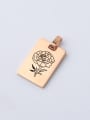 thumb Stainless Steel Laser Lettering Flower Single Hole Diy Jewelry Accessories 0