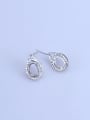 thumb 925 Sterling Silver 18K White Gold Plated Geometric Earring Setting Stone size: 5*7mm 1