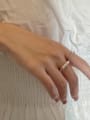 thumb 925 Sterling Silver Freshwater Pearl Geometric Trend Bead Ring 1