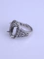 thumb 925 Sterling Silver Oval Ring Setting Stone size: 11*15mm 1