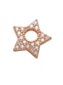 thumb Brass Diamond Gold Plated Five-pointed Star Pendant 1