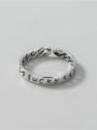 thumb 925 Sterling Silver Letter Vintage Band Ring 3