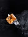 thumb 925 Sterling Silver High Carbon Diamond Geometric Dainty Band Ring 3